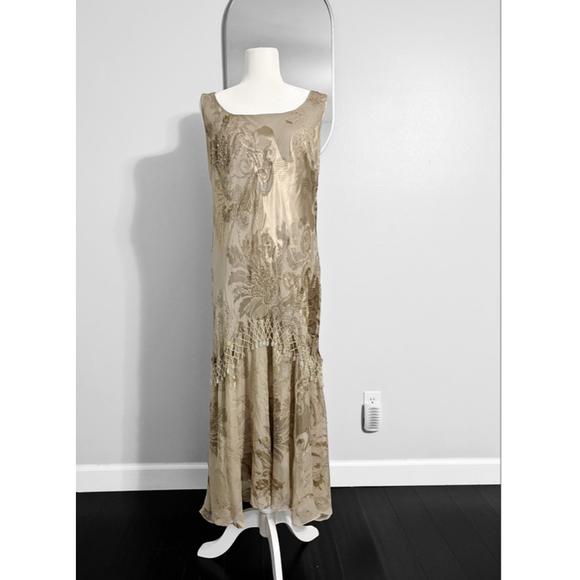 Alex Evenings Vintage Silk Blend Flapper Esq Cocktail Dress - Picture 1 of 4